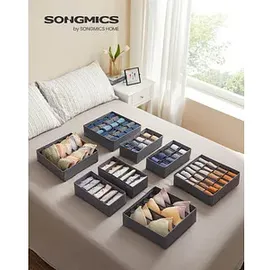 Songmics 8 SONGMICS Ordnungsboxen grau 48,0 x 64,0 x 10,0 cm