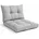 Lounge Kissen Set 50 x 50 x 10 cm hellgrau 2-tlg