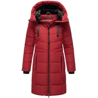 Marikoo Winterjacke MARIKOO "Natsukoo XVI", Damen, Gr. XS, rot (dunkelrot), Obermaterial: 100% Polyester, Jacken Winterjacke, Stepp Mantel mit großer Kapuze