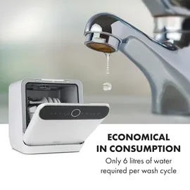 Klarstein Oceana Mini Tischgeschirrspüler (freistehend, 420 mm breit, Weiß)