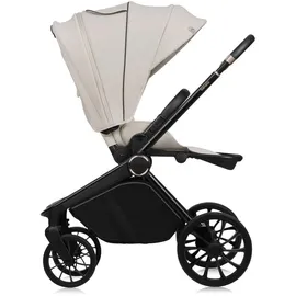 lionelo MIKA PLUS 3-in-1 Buggy 0-48 Monate bis zu 22 kg Babywagen bis zu 9 kg Kindersitz Babytrage bis zu 13 kg, Rückenlehne verstellbar, Dämpfung, 360° Räder, XXL-Verdeck