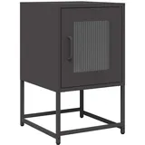 vidaXL Nachttisch Schwarz 36x39x60,5 cm Kaltgewalzter Stahl