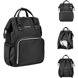 KIKKABOO Siena Wickeltasche Grau/Schwarz