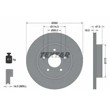 Textar Bremsscheibe PRO 92278103