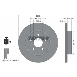 Textar Bremsscheibe PRO 92278103