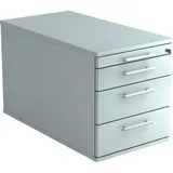 Hammerbacher Solid Rollcontainer lichtgrau 4 Auszüge