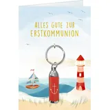 Coppenrath Verlag Grußkarte m.Taschenlampe rot - Alles Gute zur Erstkommunion