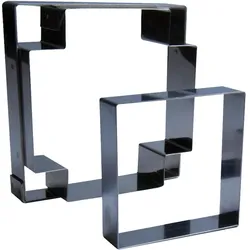 Matfer Mozaïk Set aus 4 Edelstahl-Quadraten, 7,5x7,5x2 cm (371121)