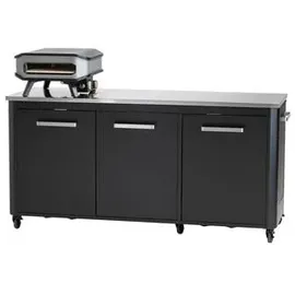 cozze Außentisch 210 x 67 x 90 cm schwarz 90528