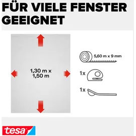 Tesa Fliegenschutzgitter Insect Stop Comfort 130 x 150 cm Anthrazit