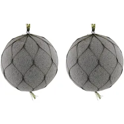 Creativery 2 Trocken Steckschaum Kugel 12cm im Netz Trockenblumen Kunstblumen Steckmasse Steckschwamm Blumensteckschaum Rund Floristik Zubehör Floristikbedarf
