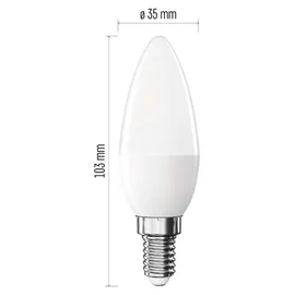 EMOS LED Lampe Candle 1525731238 6,5W E14 warmweiß 806 lm
