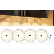 NORTHPOINT LED Akku Schranklichter Unterbauleuchte Spots 4er-Set Akzentbeleuchtung Gestensteuerung mit Funkverbindung