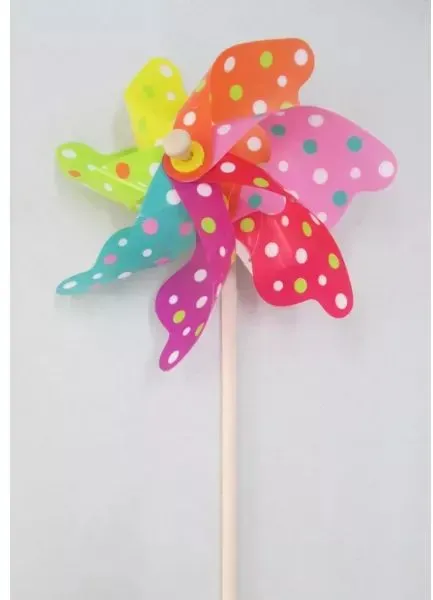 Gepunktetes Windrad - 55 cm