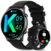 JELLOO Smartwatch für Herren und Damen (Anrufe annehmen/tätigen), 3,6 cm (1,43 Zoll) AMOLED-Smartwatch mit über 100 Sport-Herzfrequenz-SpO2-Schlafmonitor, Fitness-Aktivitätstracker für Android- und