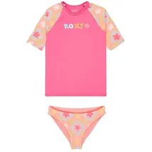 Roxy Set Check Tw Kurzarm-rash Guard - Plumeria Hippie Hour Diagonal - 2 Jahre