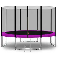 Baunsal® Trampolin Outdoor Ø 305 cm (EXD) pink als Komplettset mit Federabdeckung, Sprungmatte, Netz und Leiter - Gartentrampolin Spielzeug für Kinder