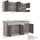 Homestyle4u Küchenzeile 160 cm Eiche Grau