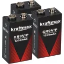 3x Kraftmax Lithium 9V Block Hochleistungs- Batterien für Rauchmelder Feuermelder - 10 Jahre Batterie Lebensdauer