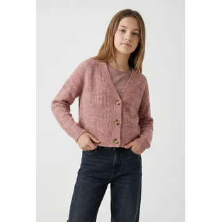 NAME IT Mädchen Nkfholly Boxy Short Knit Card Noos Strickjacke, Deauville Mauve, 146-152 EU - 146-152