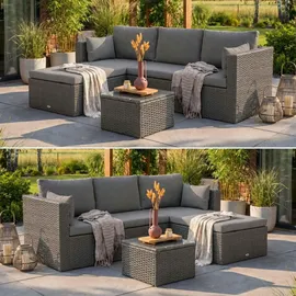 beautysofa SEVILLA Loungeset dunkelgrau