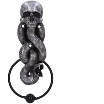 Nemesis Now Türklopfer, Harry Potter, The Dark Mark, offizielles Lizenzprodukt, 23 cm, Kunstharz, Silber - Weihnachtsbaumanhänger