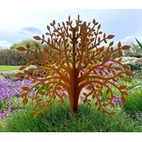 LB H&F Lilienburg Dekofigur Stecker Garten Deko Metall Rost modern Baum Paneele Eingang (Geschenk Beetstecker Metallstecker Roststecker Rostschild Eingang Vorgarten Steingarten draußen außen Steele Garten Skulptur Metallbaum Rostbaum Gartenfigur Dekoobjekt Metallfigur zum stecken Objekt Geschenkidee Sommer Feng Shui Edelrost Design Vintage Balkon Terrasse Familie Tischdeko wetterfest outdoor Grabschmuck Baum des Lebens Gartenparty Gastgeschenk Mitbringsel Rostoptik rostige groß Dekobaum Dekoration Dekoschild Metallschild Gartendeko LEBENSBAUM ROST, Idee modern Gartenstecker Winter Frühling Ostern Herbst Winter), Gartenschild Metalldeko Rostdeko Blumen braun