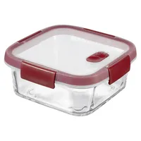 KETER Frischhaltedose quadratisch Rot/Transparent 0,7 l