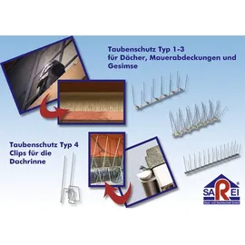 Sarei Taubenschutz Typ 3 Edelstahl 2-reihig 500 mm