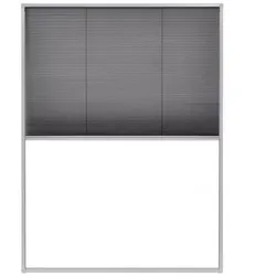 vidaXL Insektenschutz-Plissee für Fenster Aluminium : Größe - 60 x 80 cm