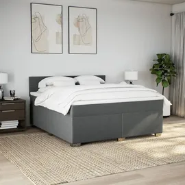 vidaXL Boxspringbett 180 x 200 cm Dunkelgrau