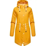 Navahoo Damen wasserdichte Übergangsjacke Regenjacke Flower of Ocean Amber Yellow Gr. L - L
