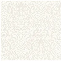 Profhome Barock Tapete Ornament 0,53 m x 10 m 5,33 m2 Beige/Weiß 961935-GU