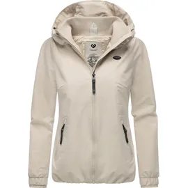 Ragwear Wasserdichte und atmungsaktive Damen Übergangsjacke leichte kurze Funktionsjacke mit Kapuze Dizzie Tech YOUMODO Bone025 Gr. XXL (44), bone, Obermaterial: 100% Polyester.
