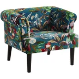 Atlantic Home Collection Charlie Loungesessel mit Wellenunterfederung bunt