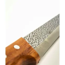 Pirge Elite Handgeschmiedet Schlachtermesser mit Lederscheide 16.5 cm Metzgermesser - Exzellenter Schärfe Fleischermesser - Naturholz Griffdesign