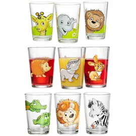 Ritzenhoff & Breker Kinderbecher mit Motiv 9er Set Dschungel/Wald/Zoo 205 ml in bunt bunt