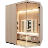 Infraworld Infrarotkabine TrioSol Prima 2 inkl. 5-teiligem gratis Zubehörset 174 x 120 x 201,5 cm (Gr. 3) Alpen-Zirbe