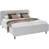 Meise Möbel meise.möbel Polsterbett Primo 180 x 200 cm Stoff Grau Hellgrau