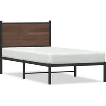 vidaXL Metallbett ohne Matratze Braun Eichen-Optik 140x190 cm - Braun