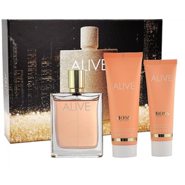 HUGO BOSS Alive Eau de Parfum 80 ml + Body Lotion 75 ml + Shower Gel 50 ml Geschenkset