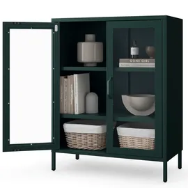 Jan Nowak Vitrine EKER 101,5 x 80 x 40 cm Dunkelgrün