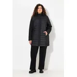 Ulla Popken Damen große Größen Übergrößen Plus Size HYPRAR Hybridjacke, Stepp/Softshell, Stehkragen, schwarz 46+ 833334100-46+ - 46-48