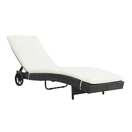 vidaXL Sonnenliege 200 x 68 x 26 cm Schwarz