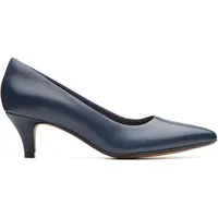 CLARKS Damen Linvale Jerica Pumps, Navy Leather, 41.5 EU