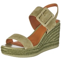 GEOX D Ponza Espadrille Wedge Sandal, Pistachio, 40 EU