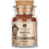 Ankerkraut Westernpfanne, Terence Hill Edition, mit geräucherter Paprika, Hickory-Rauchsalz und geräucherten Jalapeños, Steakhouse-Pfanne, 100 g im Korkenglas