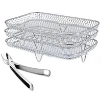 Mnsun Dehydrator Rack Edelstahl Dehydrator Ständer Heißluftfritteuse Zubehör Airfryer
