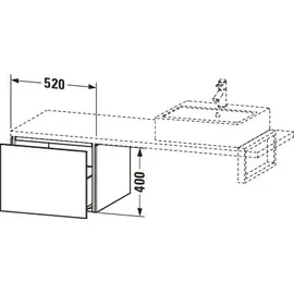 Duravit L-Cube Unterschrank 1 Auszug