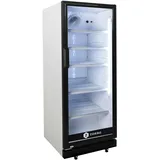ZORRO Getränkekühlschrank 310 Liter weiß/schwarz mit Glastür - ZK 310